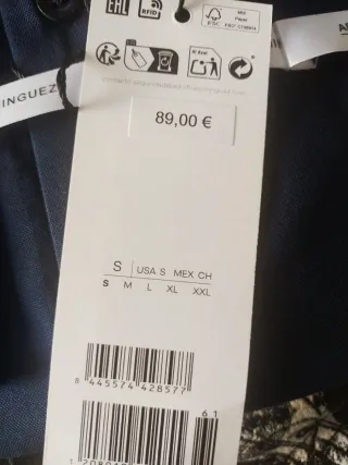 Camisa Adolfo Dominguez Azul Chico nueva