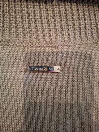 Twin Set Maglione Beige con Treccia