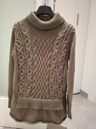 Twin Set Maglione Beige con Treccia