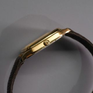 Seiko Quartz Chapado Oro Reloj Cushion