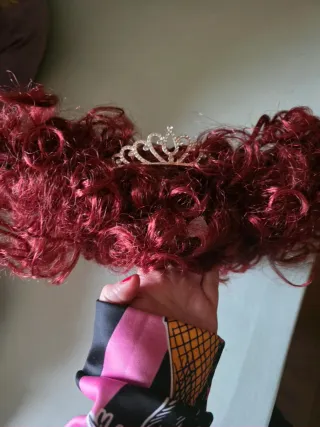 Peluca Reina de Corazones Negra