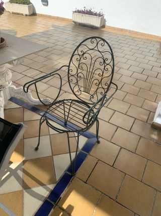 Pareja Sillas Forja Diseño Vintage