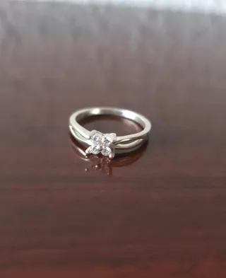 Anillo Plata auténtica 925 🇨🇴 - Flor Circonitas