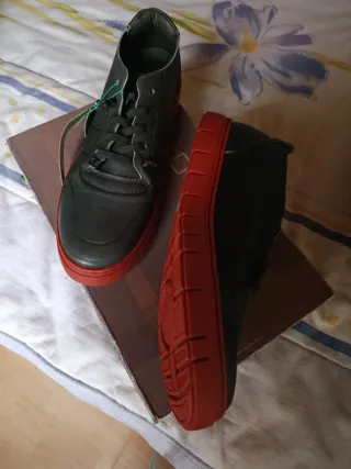 Zapatos Hombre Verde y Rojo