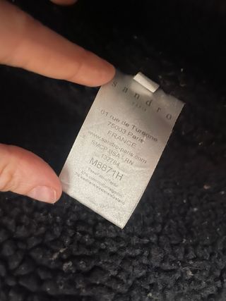 Parka Sandro Azul Marino con Capucha