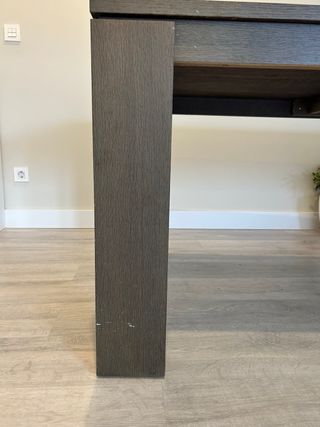 Mesa comedor extensible madera y cristal