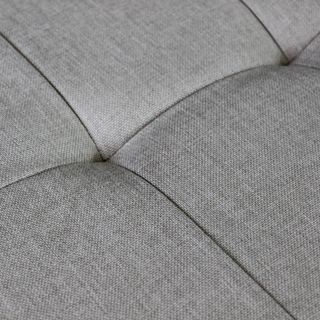 Pouf Contenitore Rettangolare Tessuto 76cm Tortora