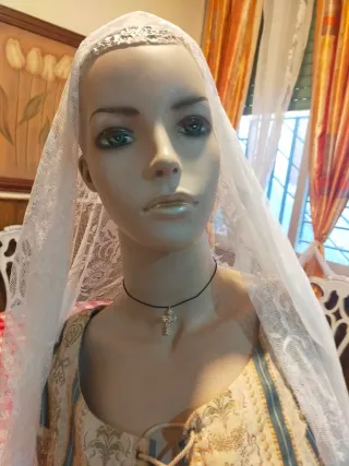 Collar fallera Cruz Perlas Dorado