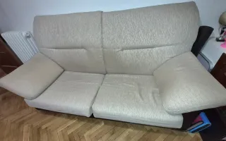 Sofá 3 plazas tela beige