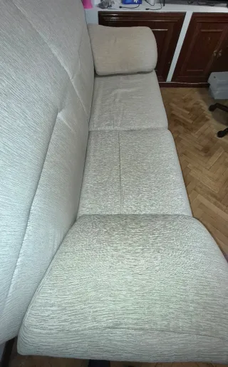 Sofá 3 plazas tela beige