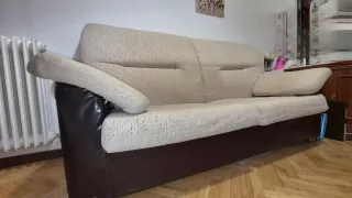 Sofá 3 plazas tela beige