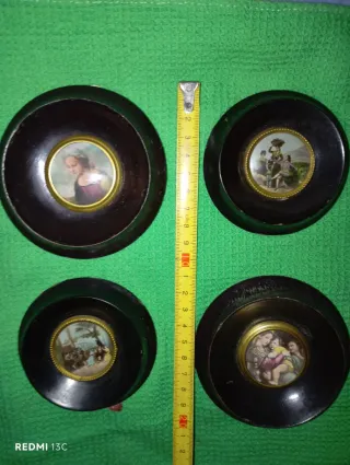 4 Cuadros Miniatura Antiguos