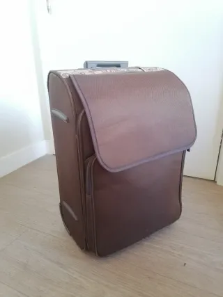 Maleta mediana de cabina marrón+regalo cartera