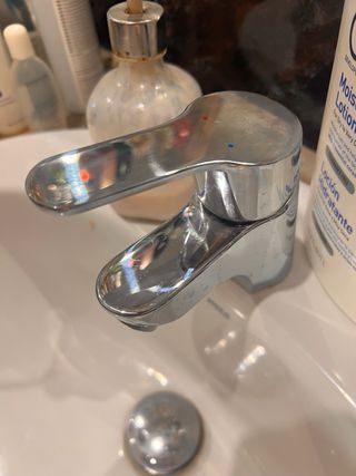 Rubinetteria Tres per Tre Lavelli in Argento