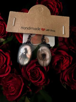 Pendientes góticos con diseño de flor