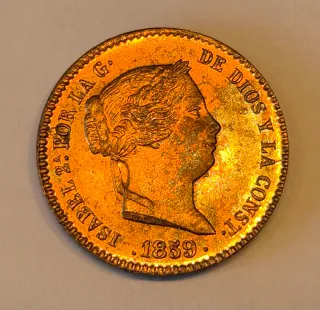 10 céntimos Isabel II 1859 Segovia S/C