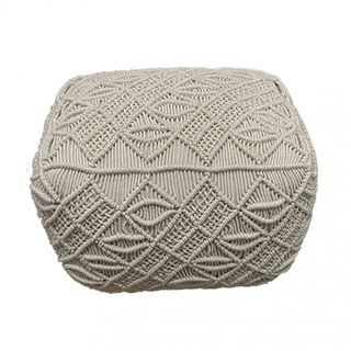 Pouf Quadrato Boho Poggiapiedi in Cotone Maxi 50cm