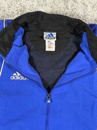 Vintage Adidas Track Jacket Y2K Blue Size M