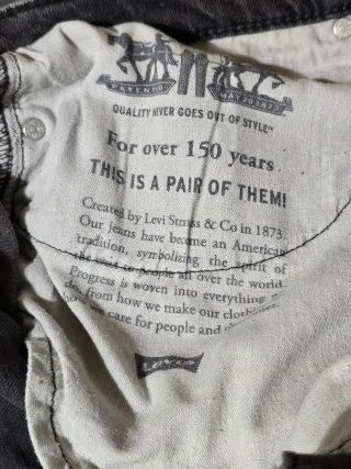 Pantalón Levi's 512 Negro Lavado W34 L32