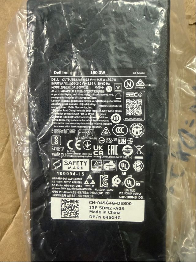 Adaptador de corriente Dell 180W