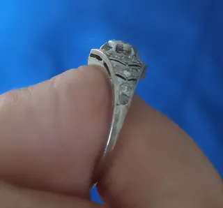 Sortija compromiso vintage estilo art noveau