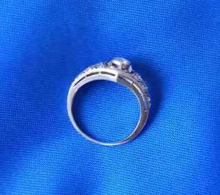 Sortija compromiso vintage estilo art noveau