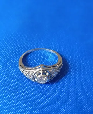 Sortija compromiso vintage estilo art noveau