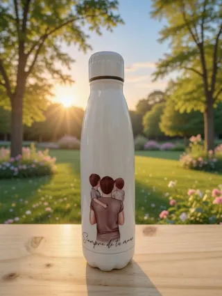 Botella Día del Padre - Papá e Hijos