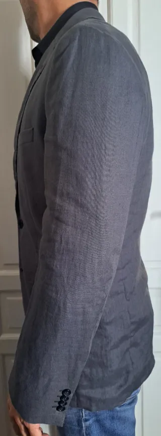 Traje Lino Gris Hugo Boss Talla 50