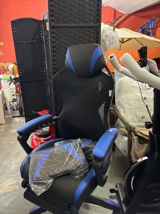 Silla Gaming Negra y Azul