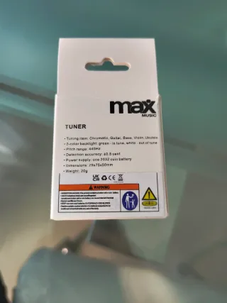 Afinador Max Music para Guitarra, Bajo, Violín