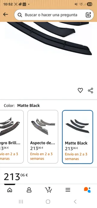 Alerón Parachoques Delantero Mercedes