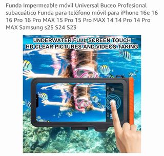 Funda Móvil Impermeable Buceo 10M