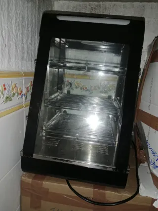 Vitrina expositora comida caliente