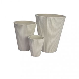 Vaso in Fibra Sintetica Bianco da Esterno 39x46cm