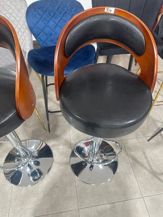 Taburetes polipiel con base metalica NUEVOS