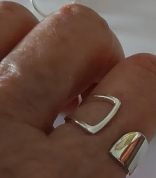 2 Anillos Plata Ajustables