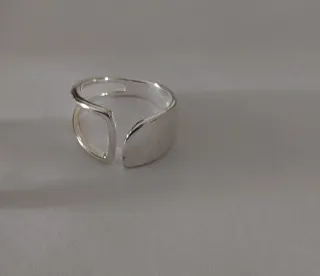2 Anillos Plata Ajustables