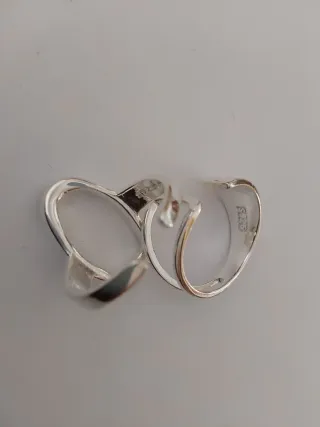 2 Anillos Plata Ajustables