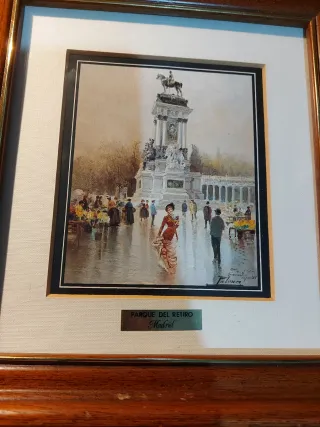 3 Quadri Vintage Madrid Antico