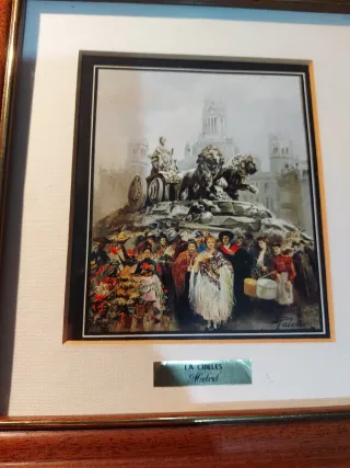 3 Quadri Vintage Madrid Antico