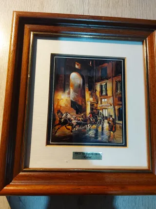 3 Quadri Vintage Madrid Antico