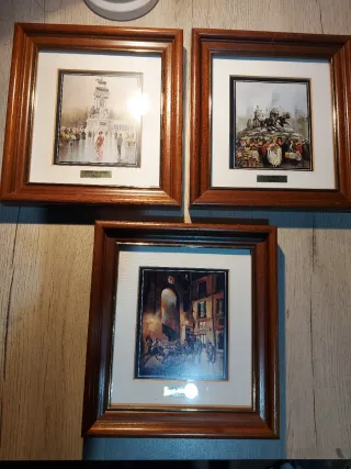 3 Quadri Vintage Madrid Antico