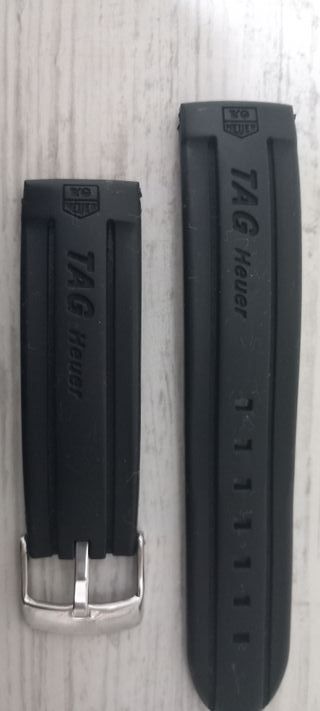 Correa TAG HEUER Caucho 24mm Negra