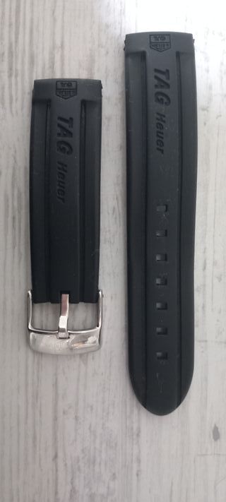 Correa TAG HEUER Caucho 24mm Negra