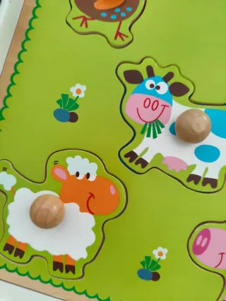 Puzzle madera animales granja Scratch Europe