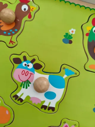 Puzzle madera animales granja Scratch Europe