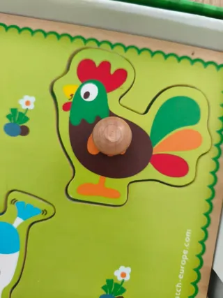 Puzzle madera animales granja Scratch Europe