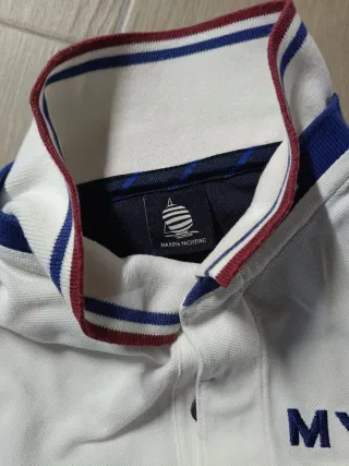 Polo con scollo a V Marine Yachting bianca tagl.XS