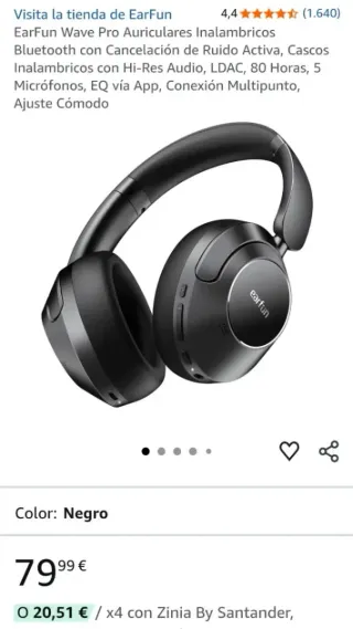 Auriculares EarFun Wave Pro Bluetooth